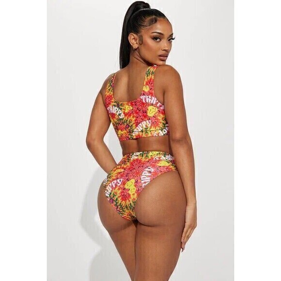 Trippy‎ High Waist 2 Piece Bikini Size Small RefN12 - Picture 2 of 6